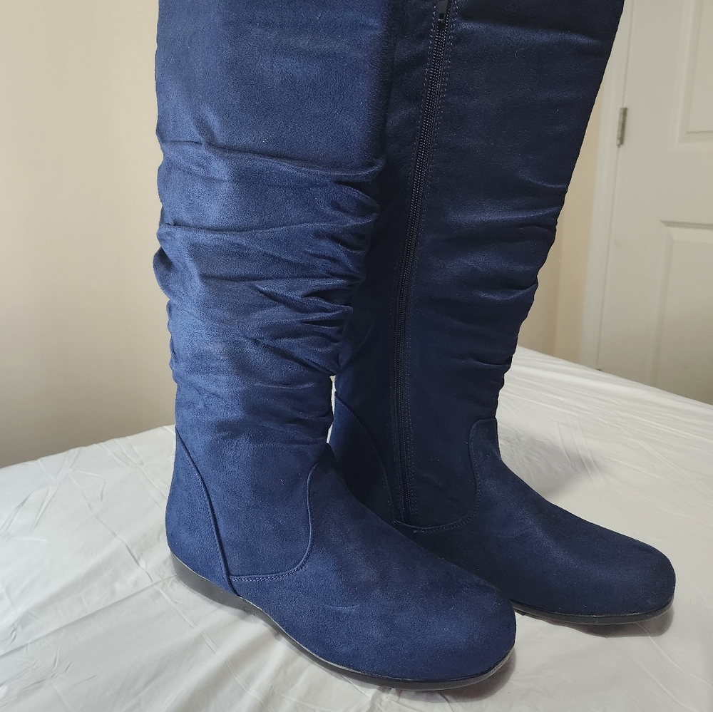 Navy Blue Casual Boots